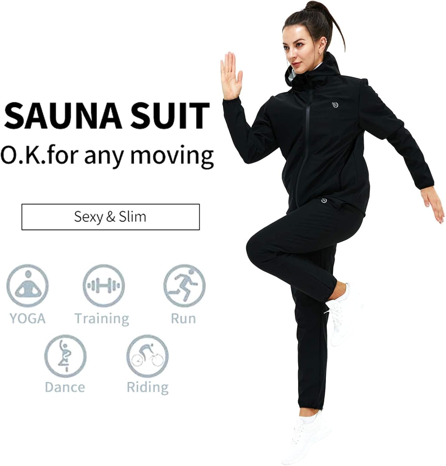 Sauna Suit for Women Weight Loss Sweat Suit Slim Fitness Clothes