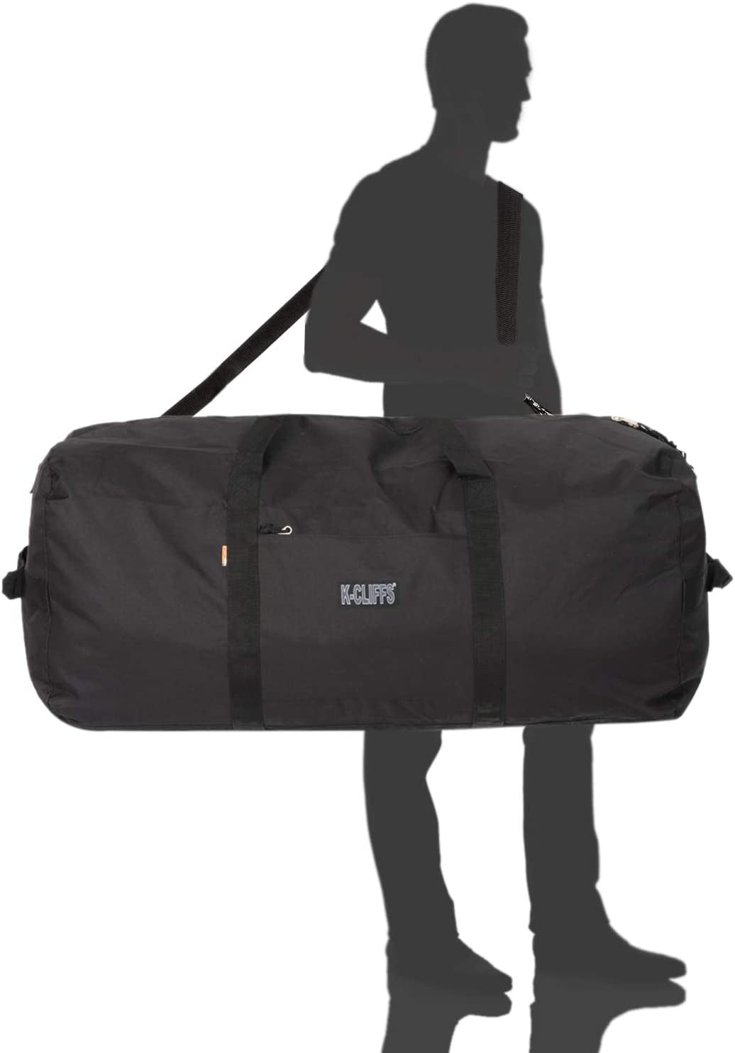 Heavy Duty Cargo Duffel Large Sport Gear Drum Set Equipment Hardware Travel Bag Rooftop Rack Bag (36" X 17" X 17", Black)